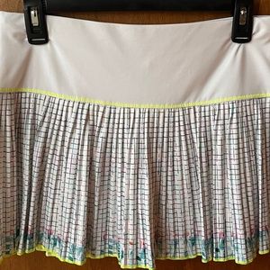 Luck in Love White Pleated Tennis Skort